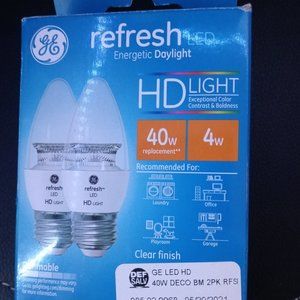 General Electric 2pk 40W Refresh Daylight Bulbs